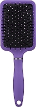 Wide Rectangular Hairbrush with Nylon Bristles, purple - Disna Pharma — photo N1