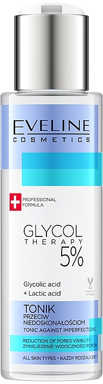 Face Tonic 5% - Eveline Glycol Therapy Tonik Przeciw Niedoskonałościom 5%  — photo N1