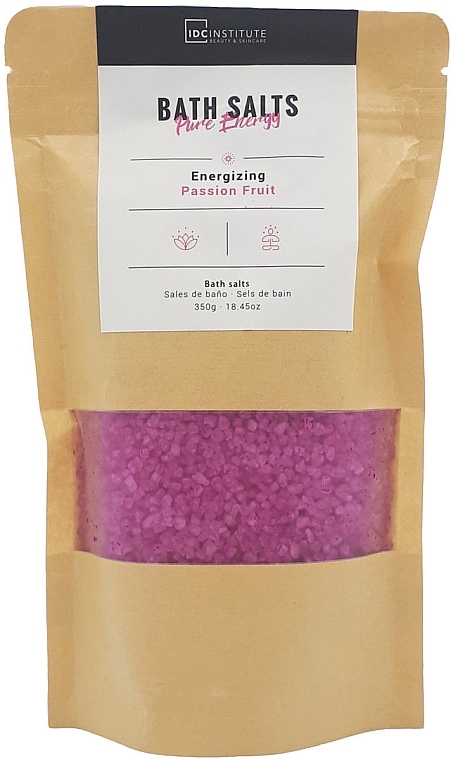 Bath Salt "Pure Energy", passion fruit - IDC Institute Bath Salts Energizing Passion Fruit — photo N1