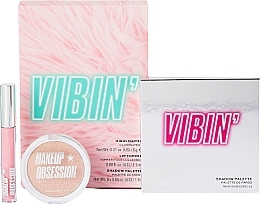 Fragrances, Perfumes, Cosmetics Makeup Obsession Vibin Gift Set (highlighter/6g + lip/gloss/2.5ml + shadow/palette/1.5g) - Set