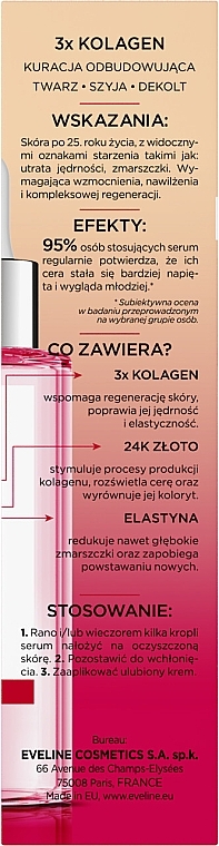 Collagen Face Serum - Eveline Cosmetics Serum Shot 3X Collagen — photo N4