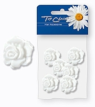 Fragrances, Perfumes, Cosmetics Hair Clip "White Collection", rose, 6 pcs - Top Choice