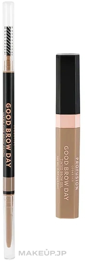 Profusion Cosmetics Good Brow Day Waterproof Brow Pen (Dark Brown) (set) - Brow Set — photo Blonde