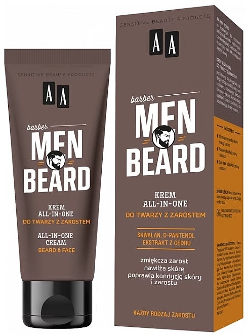 All-in-One Face Cream - AA Cosmetics Men Beard All-In-One Cream — photo N1