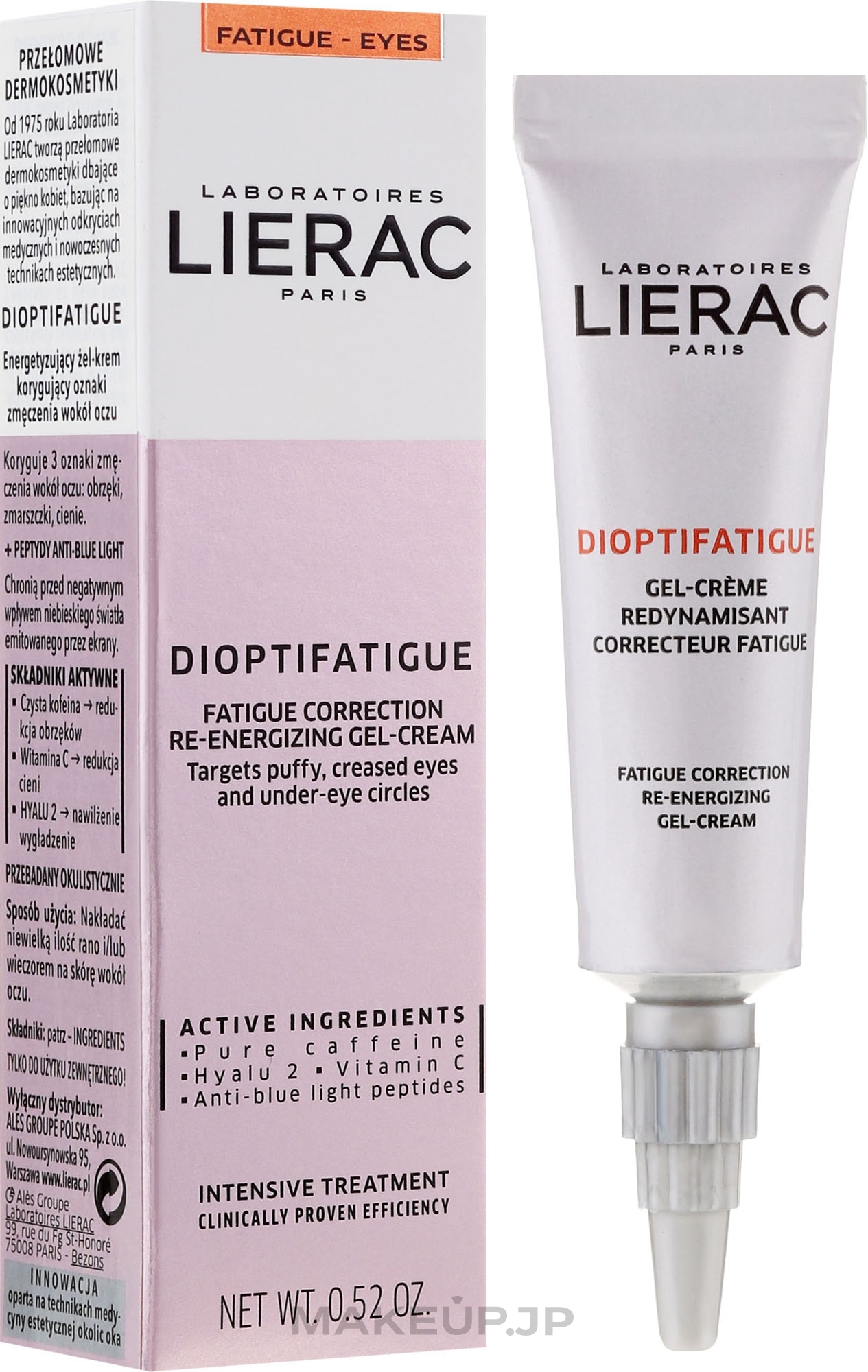 Anti-Fatigue Eye Cream - Lierac Dioptifatigue Cream — photo 15 ml