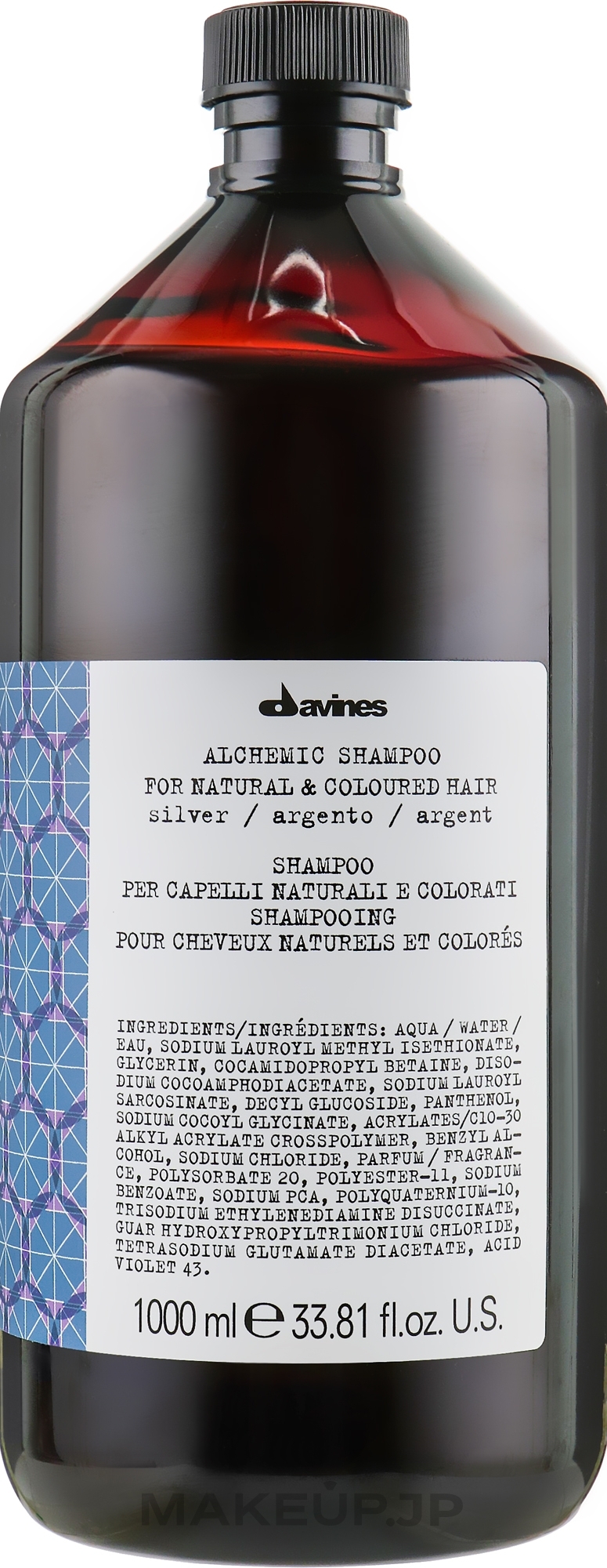 Natural & Colored Hair Shampoo (silver) - Davines Alchemic Shampoo — photo 1000 ml
