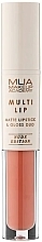 Fragrances, Perfumes, Cosmetics Lipstick-Gloss - MUA Multi Lip Matte Lipstick & Gloss Duo Nude Edition