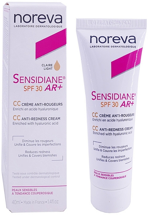 CC Cream - Noreva Laboratoires Sensidiane AR+ CC Cream Light SPF30	 — photo N1