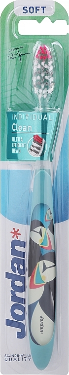 Soft Toothbrush, turquoise - Jordan Individual Clean Soft №1 — photo N1