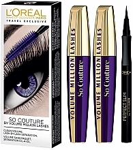 Fragrances, Perfumes, Cosmetics Set - L'Oreal Paris Ladies Volume Million Lashes So Couture Black (mascara/2x9ml + eyeliner/1ml)