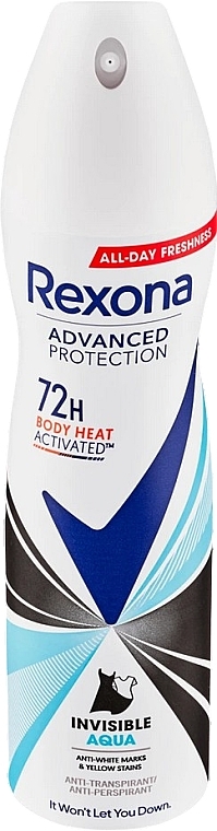 Invisible Aqua Antiperspirant Spray - Rexona Antiperspirant Spray 72H — photo N1