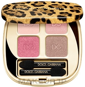 Eyeshadow Palette - Dolce&Gabbana Felineyes Powder Eyeshadow Quad — photo 06 - Romantic Rose