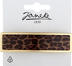Hair Clip JG45020G MAC, 9 x 2.5 cm, leopard + gold - Janeke — photo N1