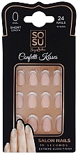 Fragrances, Perfumes, Cosmetics Fake Nails Set - Sosu by SJ False Nails Short Oval Confetti Kisses