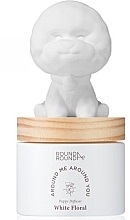 Fragrances, Perfumes, Cosmetics Reed Diffuser - Round A‘Round Puppy Fluffy Bichon White Floral