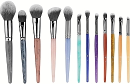 Makeup Brush Set, 12 pcs - BH Cosmetics Crystal Zodiac 12 Piece Brush Set — photo N1