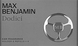 Fragrances, Perfumes, Cosmetics Beauty Set - Max Benjamin Car Fragrance Dodici Gift Set (dispenser + refill/4pcs)	
