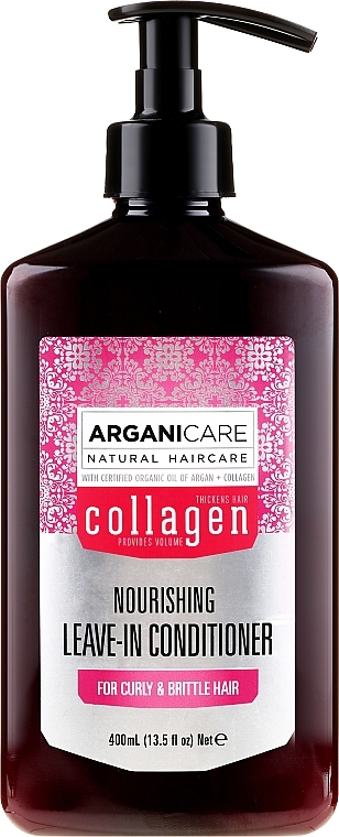 Leave-In Wavy Hair Conditioner - Arganicare Collagen Nourishing Leave-In Conditioner  — photo N1