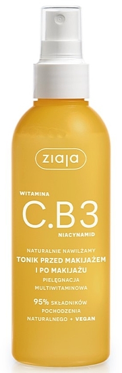 Tonic Spray for All Skin Types - Ziaja Vitamin C.B3 Niacinamide — photo N1