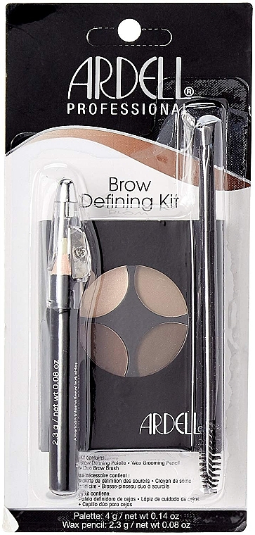 Coloring & Defining Brow Kit - Ardell Brow Defining Kit (palette/4g + wax/2.3g + brush) — photo N1