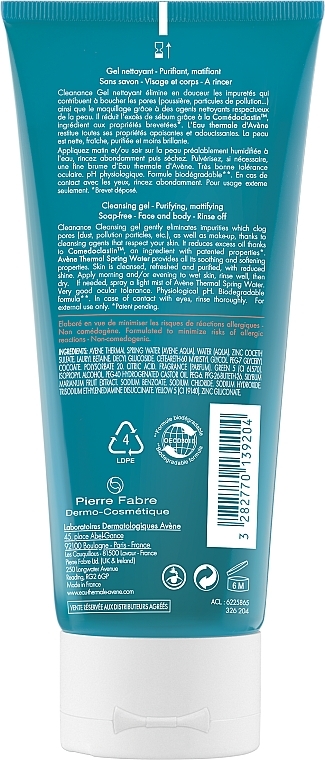 Cleansing Face & Body Gel - Avene Cleanance Cleansing Gel (tube) — photo N13