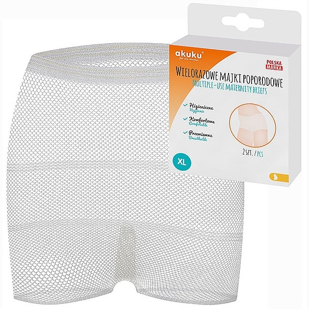 Reusable Postpartum Mesh Underwear, size XL - Akuku — photo N2