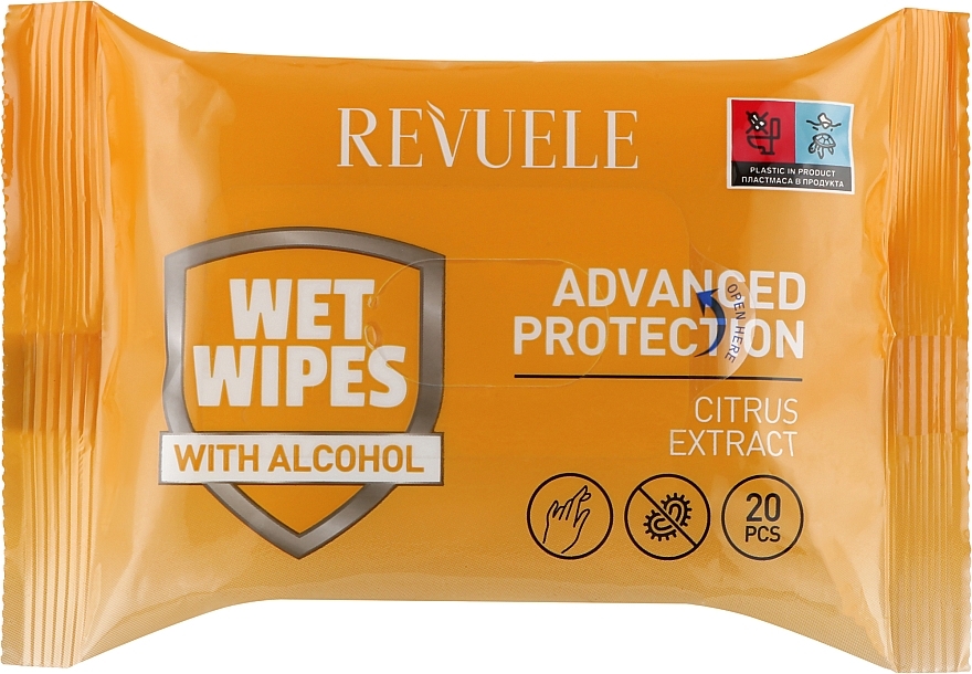 Wet Wipes with Citrus Extract - Revuele Advanced Protection Wet Wipes Citrus Extracts — photo N1