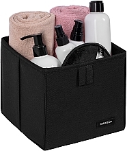 Storage Organiser 'Home', XS, black 17x16x16 cm - MAKEUP Drawer Underwear Cosmetic Organizer Black — photo N1