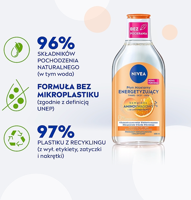 Micellar Water for Sensitive Skin - Nivea Energy Vitamin C + Vitamin B3 + Cranberry — photo N4