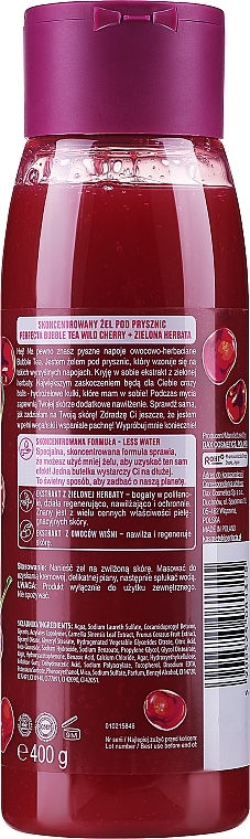 Wild Cherry & Green Tea Shower Gel - Perfecta Bubble Tea Wild Cherry & Green Tea Shower Gel — photo N2