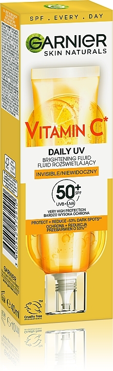 Face Fluid - Garnier Skin Naturals Vitamin C Daily UV Brightenning Fluid SPF50+ — photo N4