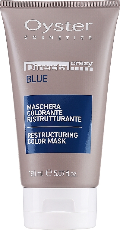 Tinted Hair Mask 'Blue' - Oyster Cosmetics Directa Crazy Blue — photo N1