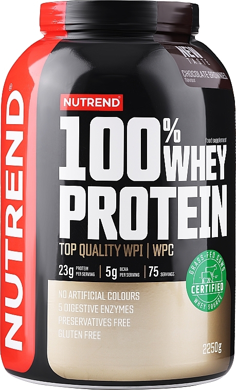 チョコレート ブラウニー プロテイン - Nutrend 100% Whey Protein Chocolate Brownies — photo N1