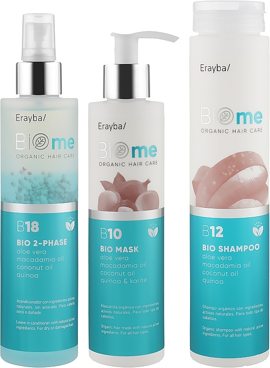 Set - Erayba BIOme Organic Hair Care (shmp/250ml + spray/200ml + mask/200ml) — photo N2