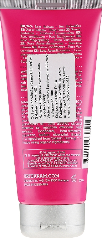 Hair Conditioner "Rose" - Urtekram Hair Rose Conditioner — photo N2