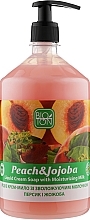 Liquid Cream Soap "Peach & Jojoba" - Bioton Cosmetics Active Fruits Peach & Jojoba Soap — photo N3