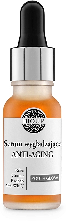 Smoothing Anti-Aging Serum with 4% Vitamin C - Bioup Youth Glow Anti-Aging Serum — photo N1