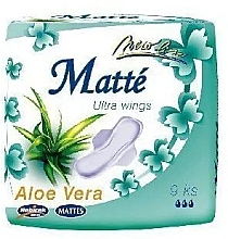 Fragrances, Perfumes, Cosmetics Sanitary Pads with Wings, 9 pcs. - Mattes Ultra Wings Aloe