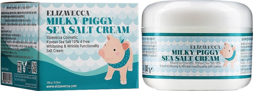 Collagen Salt Face Cream - Elizavecca Face Care Milky Piggy Sea Salt Cream — photo N5