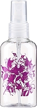 Bottle with Pump Sprayer, 75ml, dark pink flowers - Top Choice — photo N1
