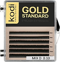 Fragrances, Perfumes, Cosmetics False Lashes Gold Standart D 0.10 (6 rows: 8/9/10 mm) - Kodi Professional