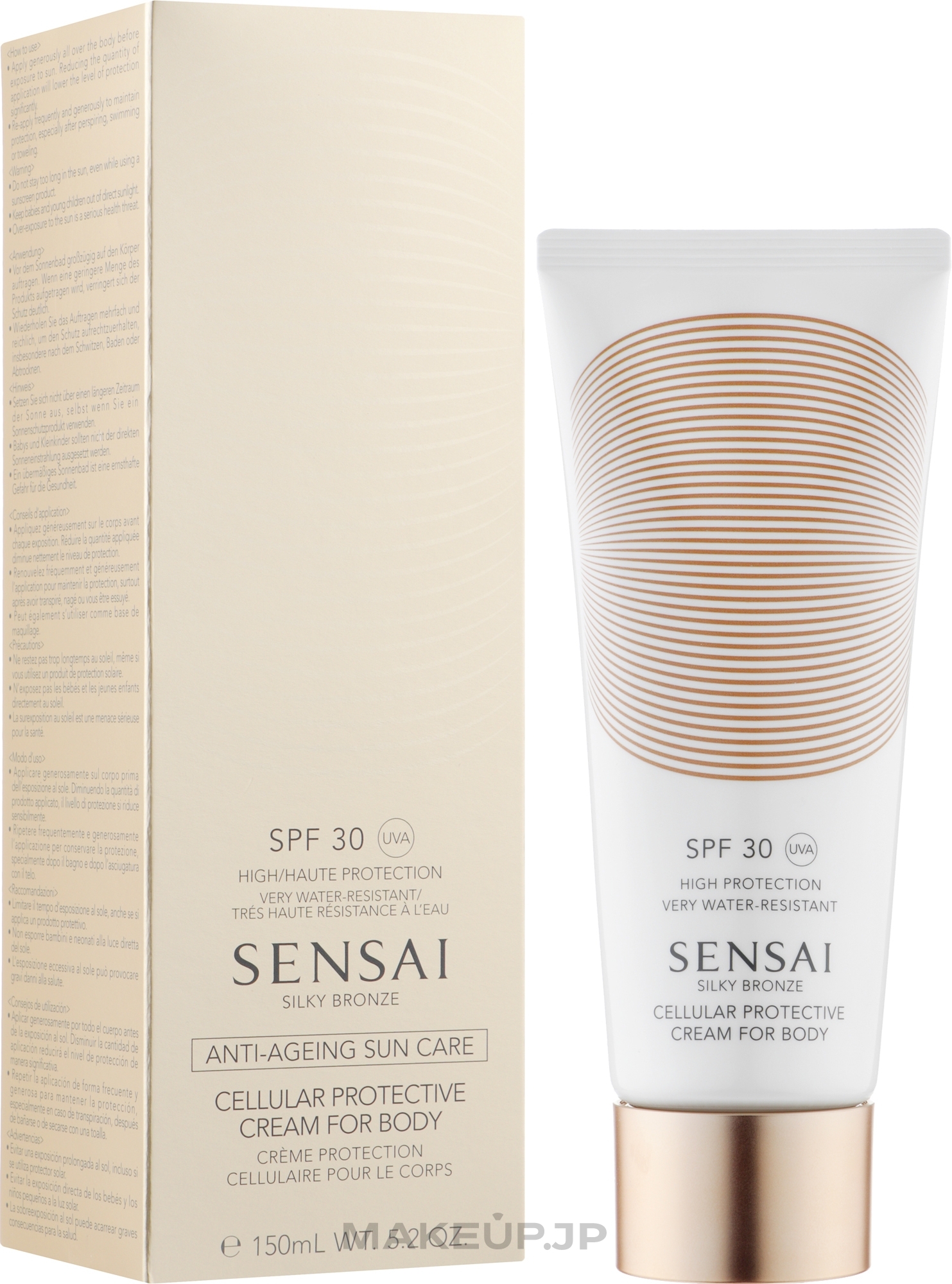 Body Sunscreen Cream SPF30 - Sensai Cellular Protective Cream For Body  — photo 150 ml