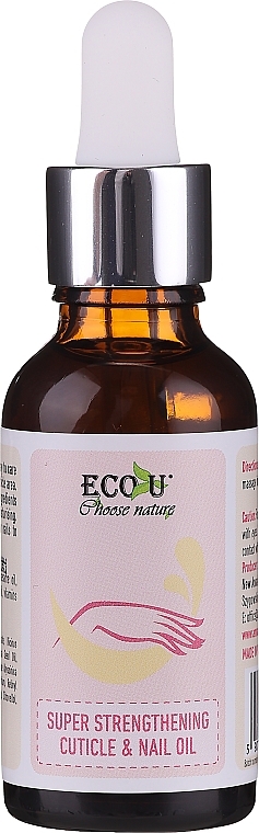 Nail and Cuticle Firming Oil - Eco U Super Strengthening Cuticle & Nail Oil — photo N1