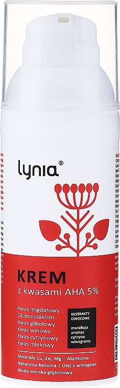 Face Cream - Lynia AHA Acids 5% Cream — photo N1