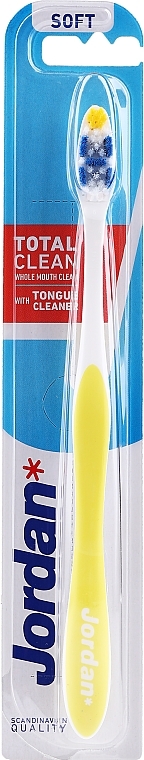 Toothbrush Total Clean, Soft, yellow - Jordan Total Clean Soft — photo N1