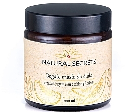 Fragrances, Perfumes, Cosmetics Nourishing Body Oil 'Melon & Green Tea' - Natural Secrets Body Oil