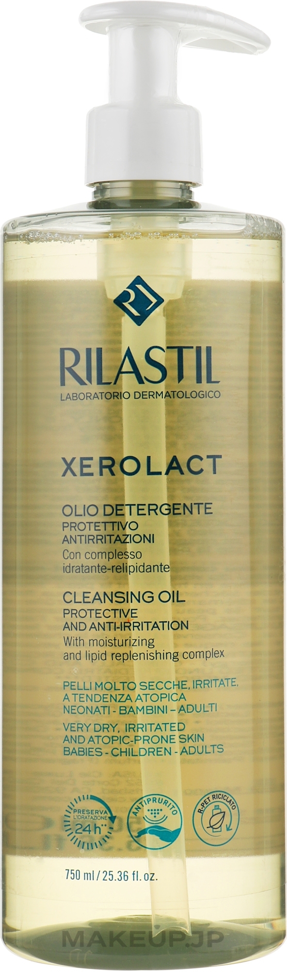 Face & Body Cleansing Oil for Extra Dry & Irritation-Prone Skin - Rilastil Xerolact Cleansing Oil — photo 750 ml
