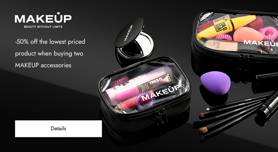 -50% off the lowest priced product when buying two MAKEUP accessories