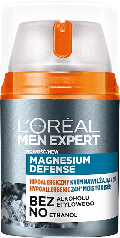 Hypoallergenic Moisturizing Face Cream - L'Oreal Paris Men Expert Magnesium Defense — photo N1