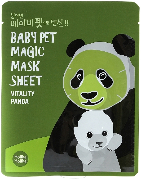 Sheet Mask "Panda" - Holika Holika Baby Pet Magic Mask Sheet Vitality Panda — photo N1